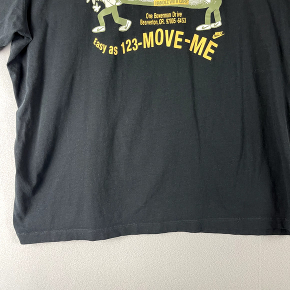 Nike Moving Co Tee Mens XXL 2XL Black Graphic Print Retro T Shirt Cotton - Picture 3 of 14